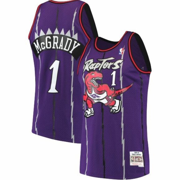 Mens Tracy McGrady Stitched Throwback Edition Purple Jersey